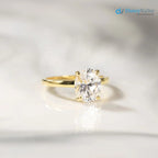 Oval Moissanite Solitaire Engagement Ring