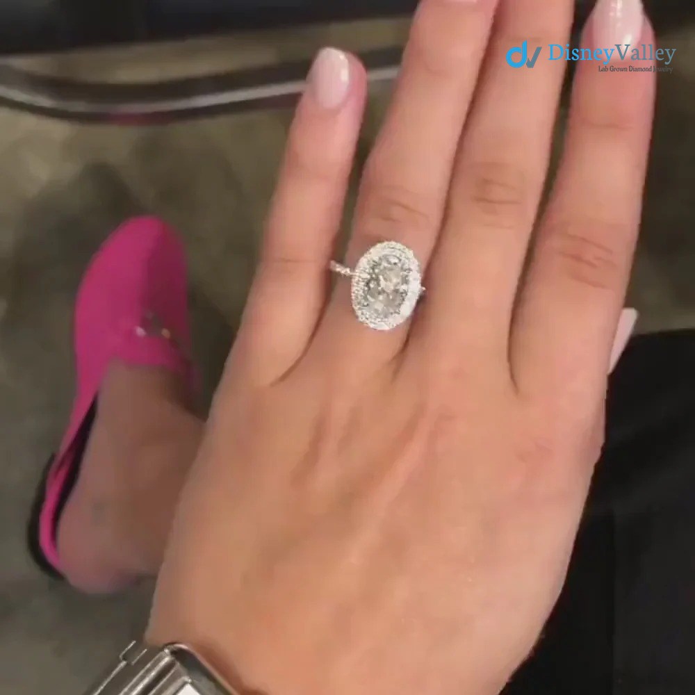 Radiant Solitaire Hidden Halo Moissanite Engagement Ring (Copy)