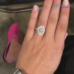 Radiant Solitaire Hidden Halo Moissanite Engagement Ring (Copy)