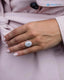 Oval Double Halo Moissanite Engagement Ring