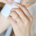 Cushion Moissanite Hidden Halo Engagement Ring