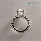 3 CT certified Oval Diamond Engagement Ring, F/VS1 Lab grown Diamond Ring Hidden Halo Ring - DisneyValley