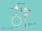 Certified 2CT Pear Fancy Intense Pink Lab Grown Diamond Hidden Halo Engagement Ring - DisneyValley