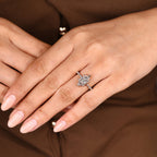 Dutch Marquise Engagement Ring With Distance Pave Prong Style