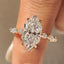 Dutch Marquise Engagement Ring in Shared Prong Pave Setting