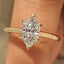 Solitaire Dutch Marquise Engagement Ring In Euro Shank