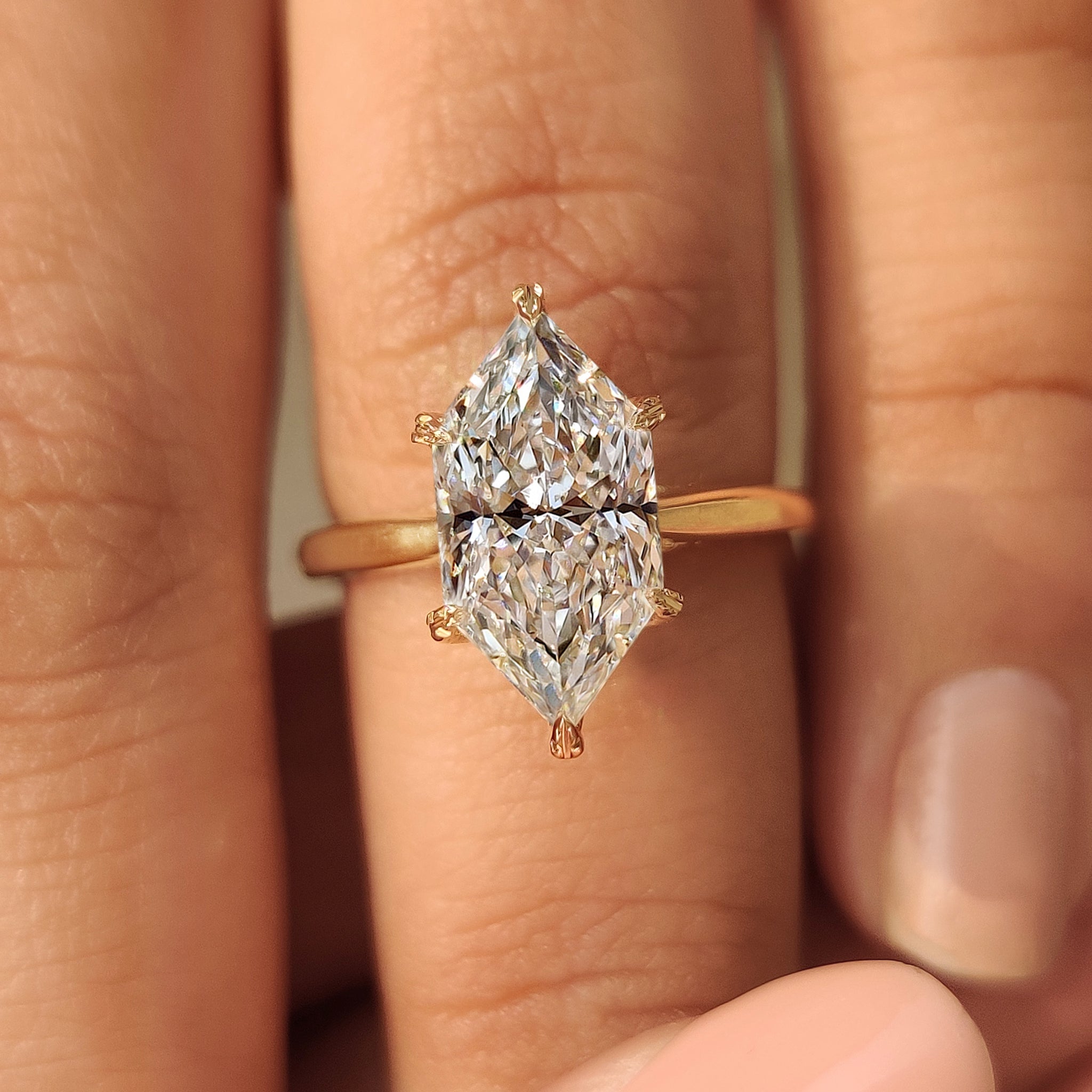Dutch Marquise Engagement Ring with Hidden Filigree Detailing