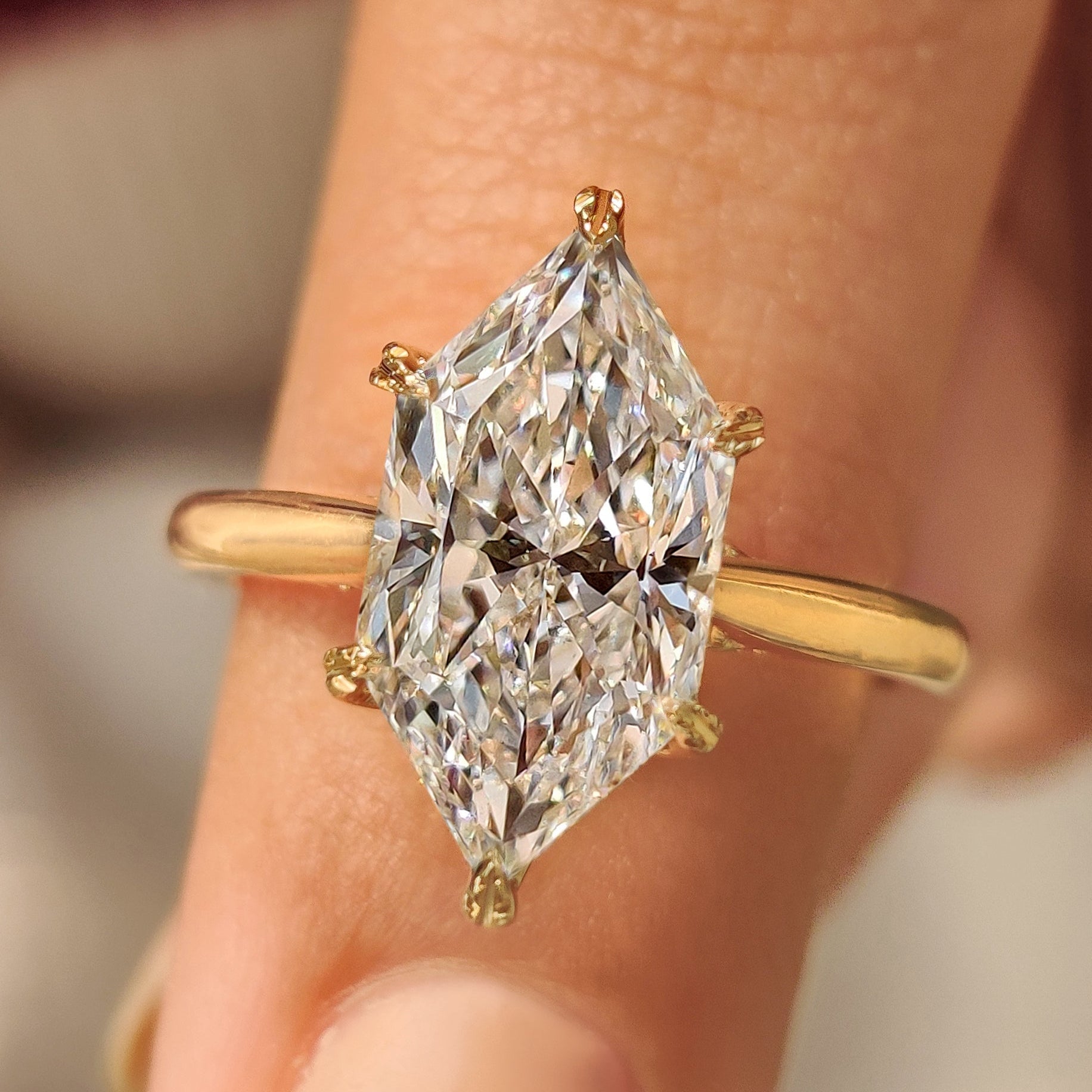 Dutch Marquise Engagement Ring with Hidden Filigree Detailing Main image