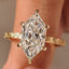 Nature Inspired Dutch Marquise Engagement Ring in Sunflower Design