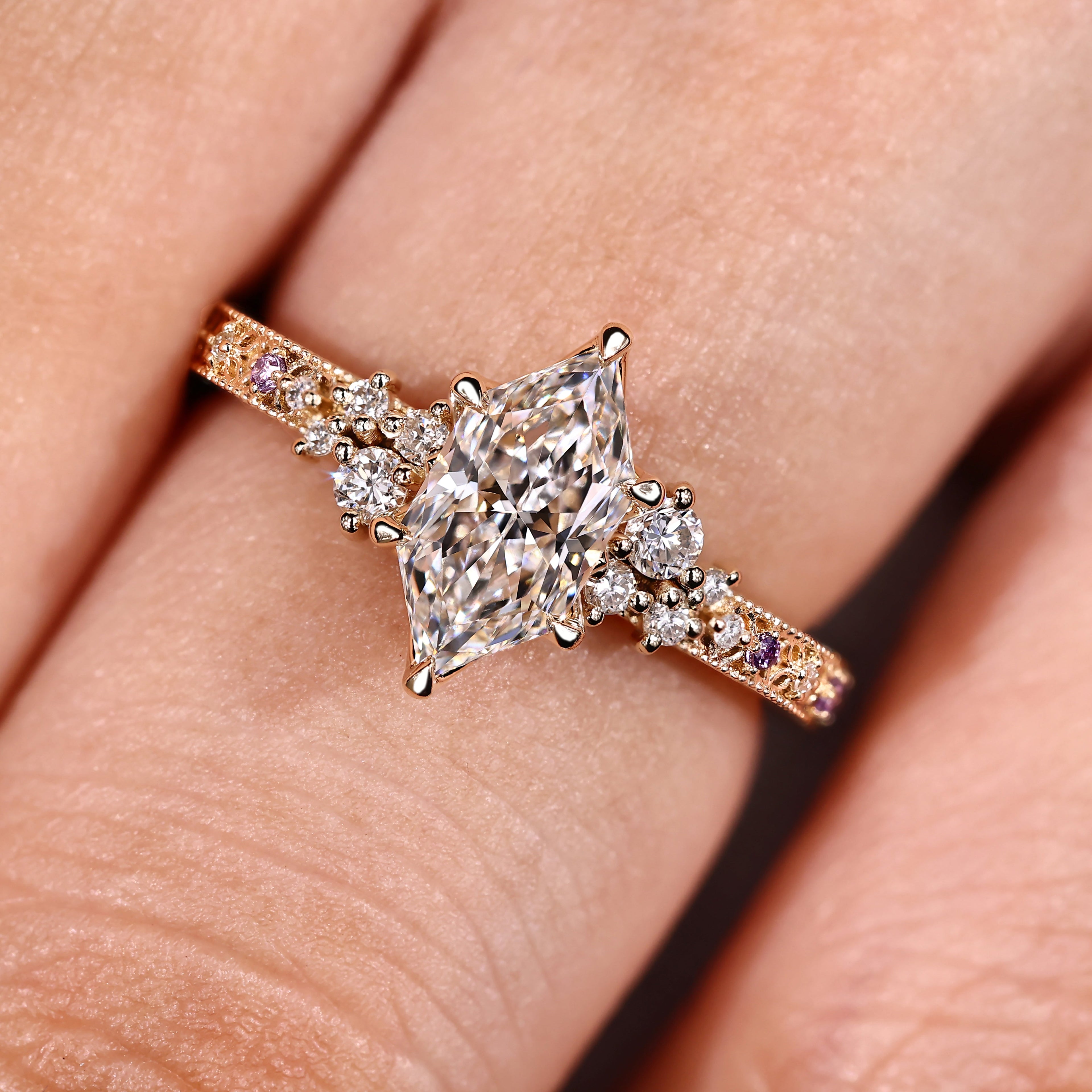 Dutch Marquise Engagement Ring in Tulip Setting