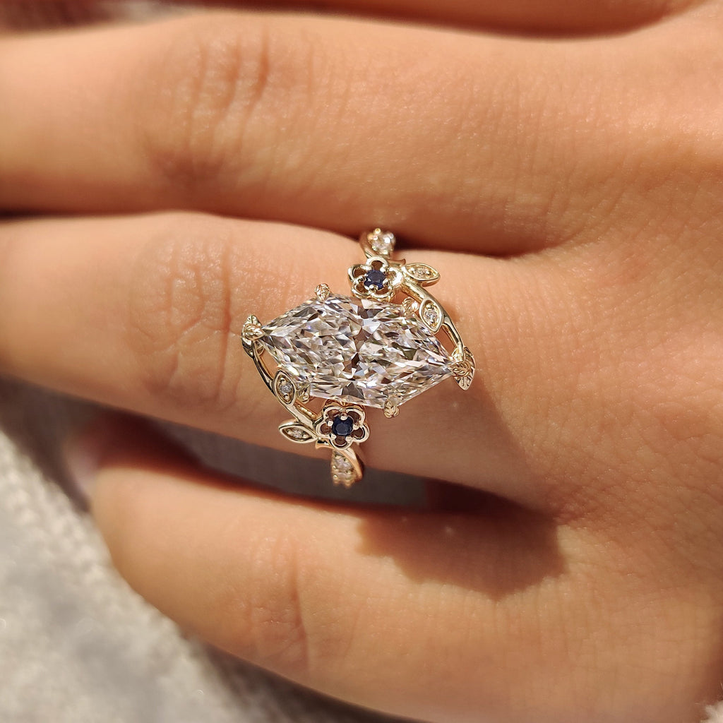 Dutch Marquise Ring with Leaf Style Prong