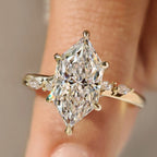 Dutch Marquise Cut Ring with Marquise Side Stones