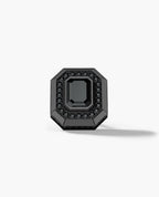 HALO EverBlak Gold Emerald Cut Single Stud Earring with 0.55ct - 1.40ct Black Diamonds