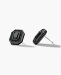 HALO EverBlak Gold Emerald Cut Single Stud Earring with 0.55ct - 1.40ct Black Diamonds