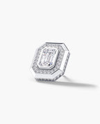 HALO Gold Emerald Cut Single Stud Earring with 0.55ct - 1.40ct Diamonds