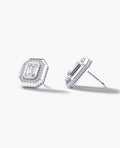 HALO Gold Emerald Cut Single Stud Earring with 0.55ct - 1.40ct Diamonds