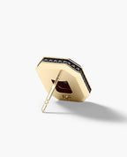 HALO Gold Emerald Cut Single Stud Earring with 0.55ct - 1.40ct Black Diamonds