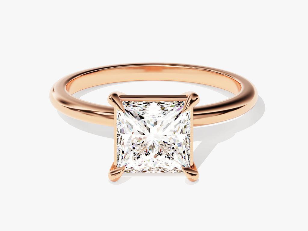 1.50 ct princess cut solitaire moissanite rings