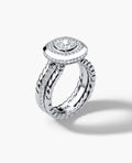 ROPES Cushion Cut Diamond Gold Engagement Ring