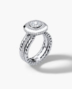 ROPES Cushion Cut Diamond Gold Engagement Ring