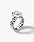 ROPES Emerald Cut Diamond Gold Engagement Ring