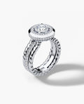 ROPES Round Cut Diamond Gold Engagement Ring