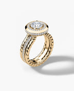 ROPES Round Cut Diamond Gold Engagement Ring