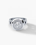 LA PAZ Cushion Cut Diamond Gold Engagement Ring