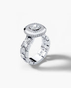 LA PAZ Cushion Cut Diamond Gold Engagement Ring