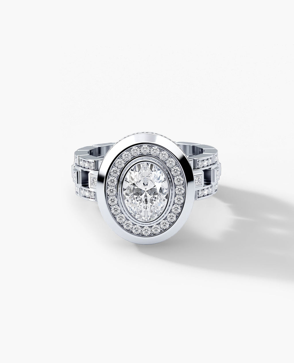 LA PAZ Oval Cut Diamond Gold Engagement Ring