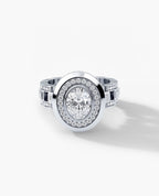 LA PAZ Oval Cut Diamond Gold Engagement Ring