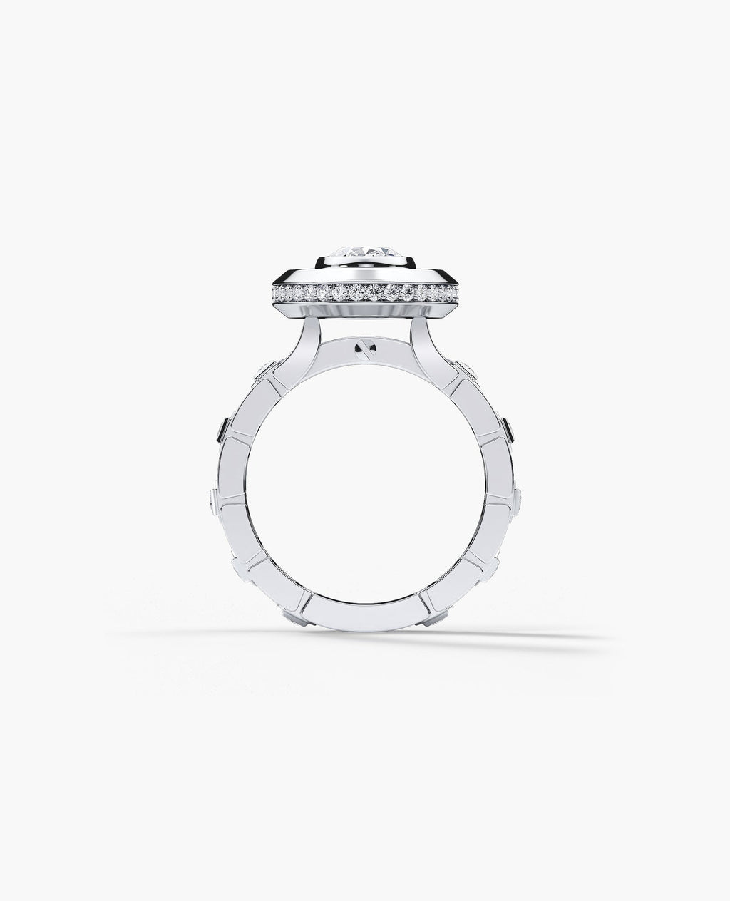 LA PAZ Oval Cut Diamond Gold Engagement Ring