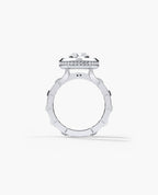 LA PAZ Round Cut Diamond Gold Engagement Ring