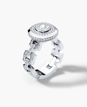 NORTHSTAR Cushion Cut Diamond Gold Engagement Ring