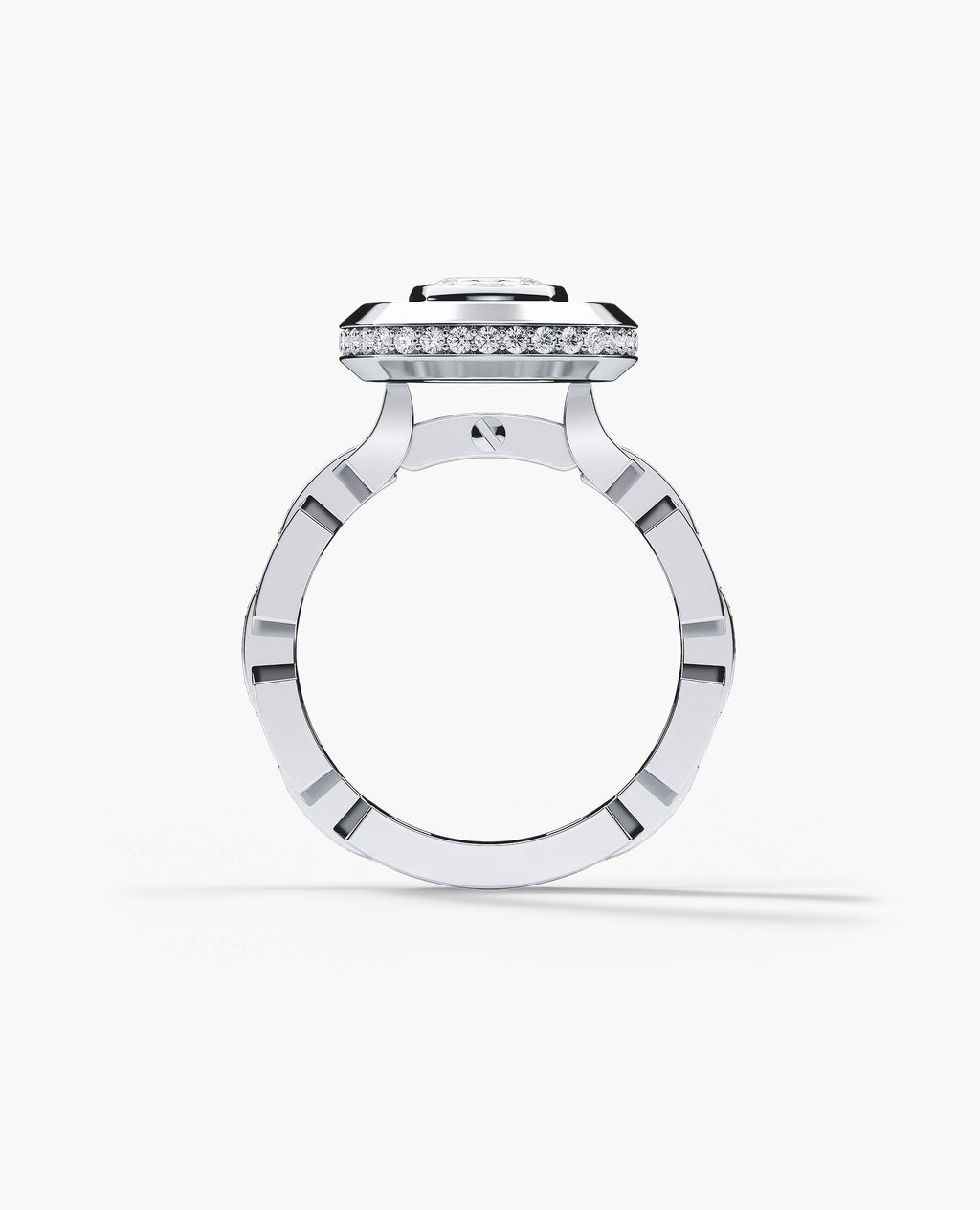 NORTHSTAR Cushion Cut Diamond Gold Engagement Ring