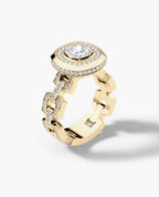 NORTHSTAR Cushion Cut Diamond Gold Engagement Ring