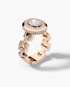 NORTHSTAR Oval Cut Diamond Gold Engagement Ring