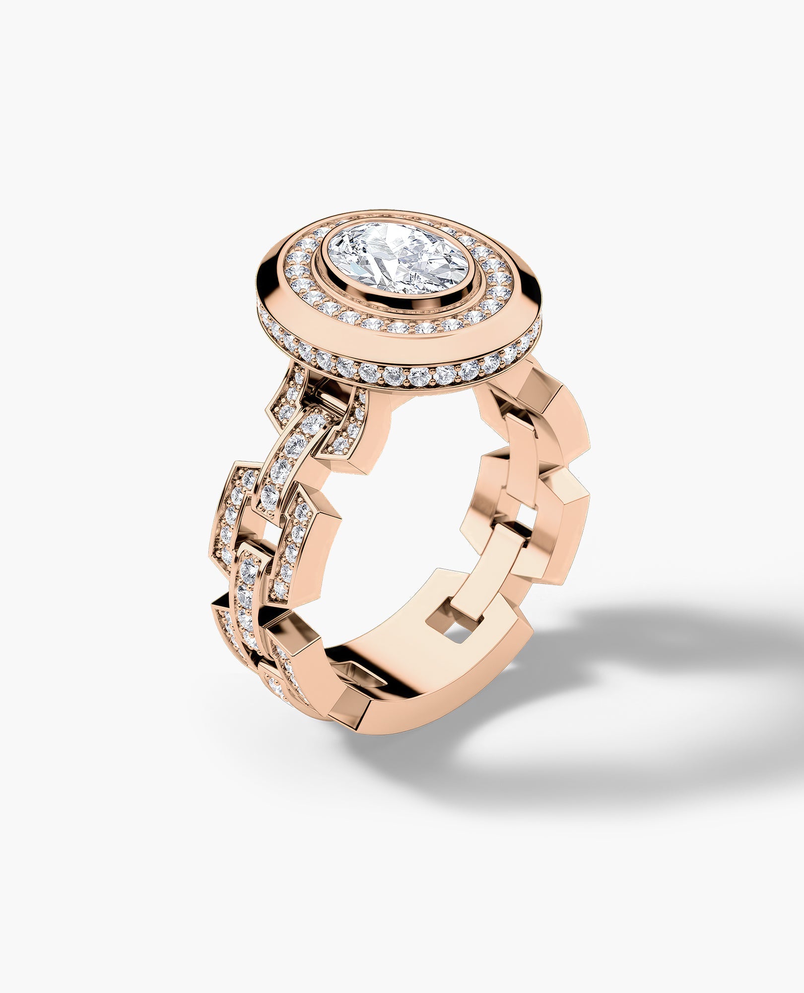 NORTHSTAR Oval Cut Diamond Gold Engagement Ring
