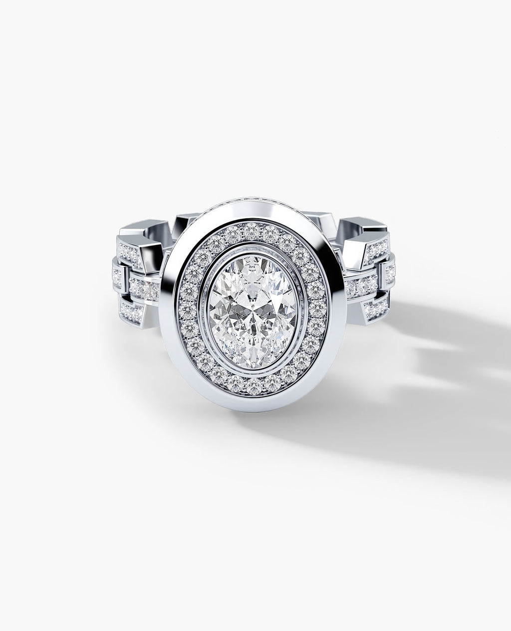 NORTHSTAR Oval Cut Diamond Gold Engagement Ring