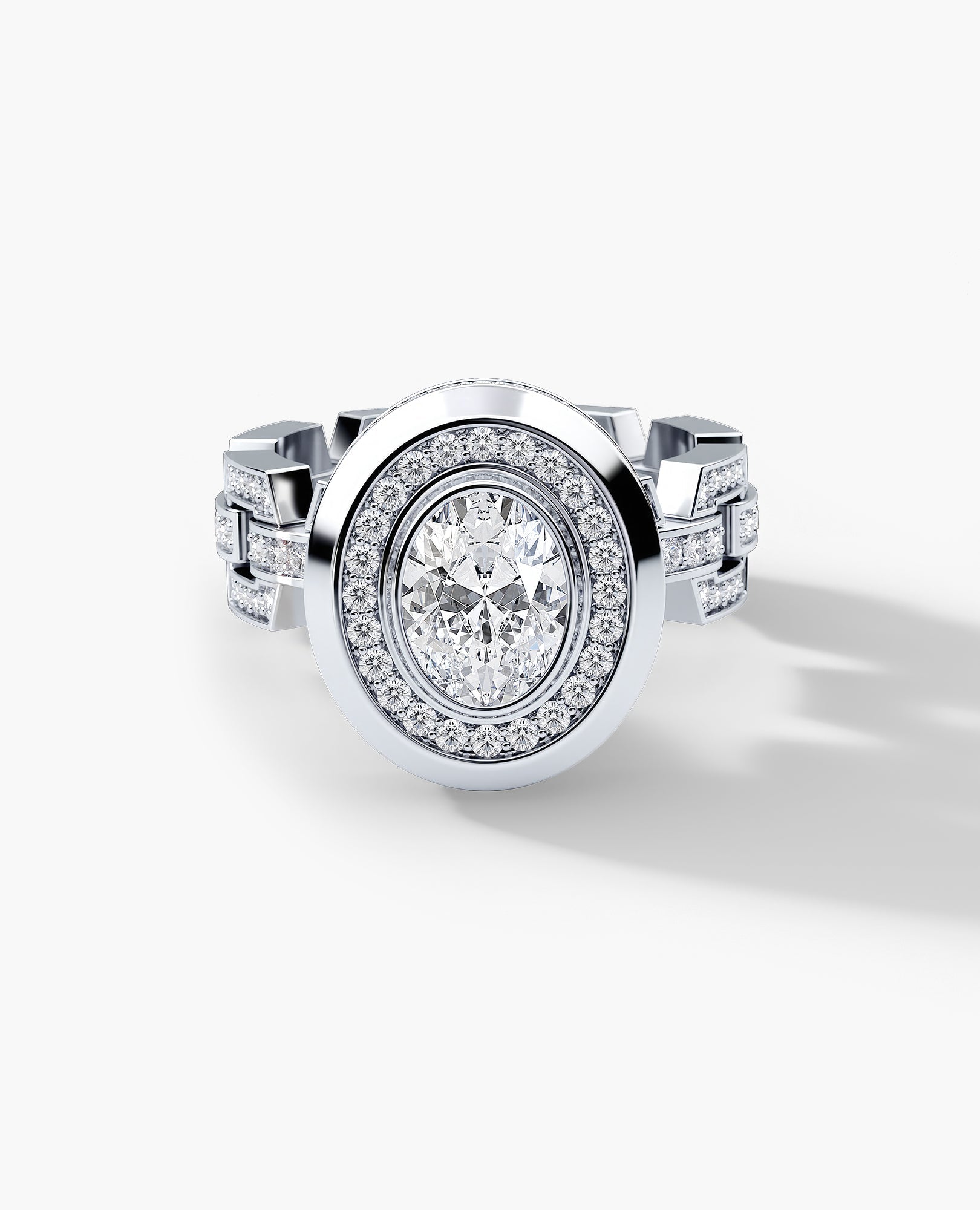 NORTHSTAR Oval Cut Diamond Gold Engagement Ring