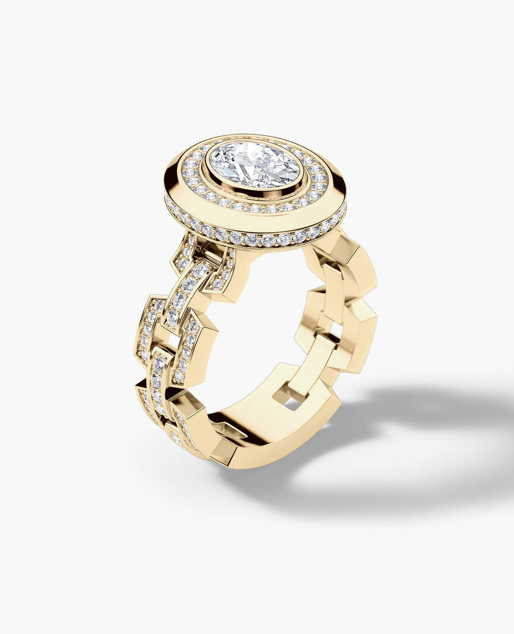 NORTHSTAR Oval Cut Diamond Gold Engagement Ring