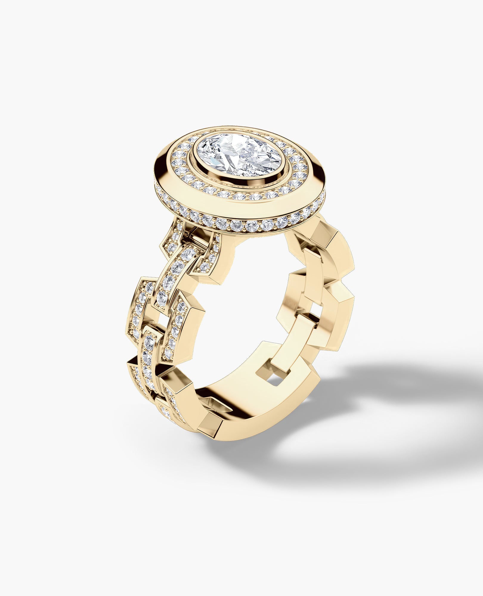 NORTHSTAR Oval Cut Diamond Gold Engagement Ring
