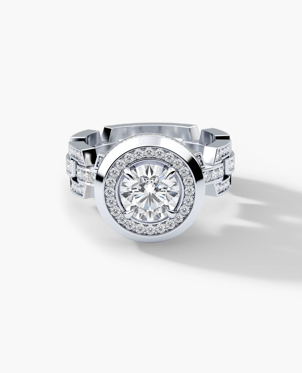 NORTHSTAR Round Cut Diamond Gold Engagement Ring
