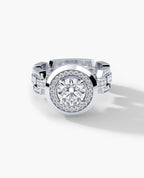 NORTHSTAR Round Cut Diamond Gold Engagement Ring