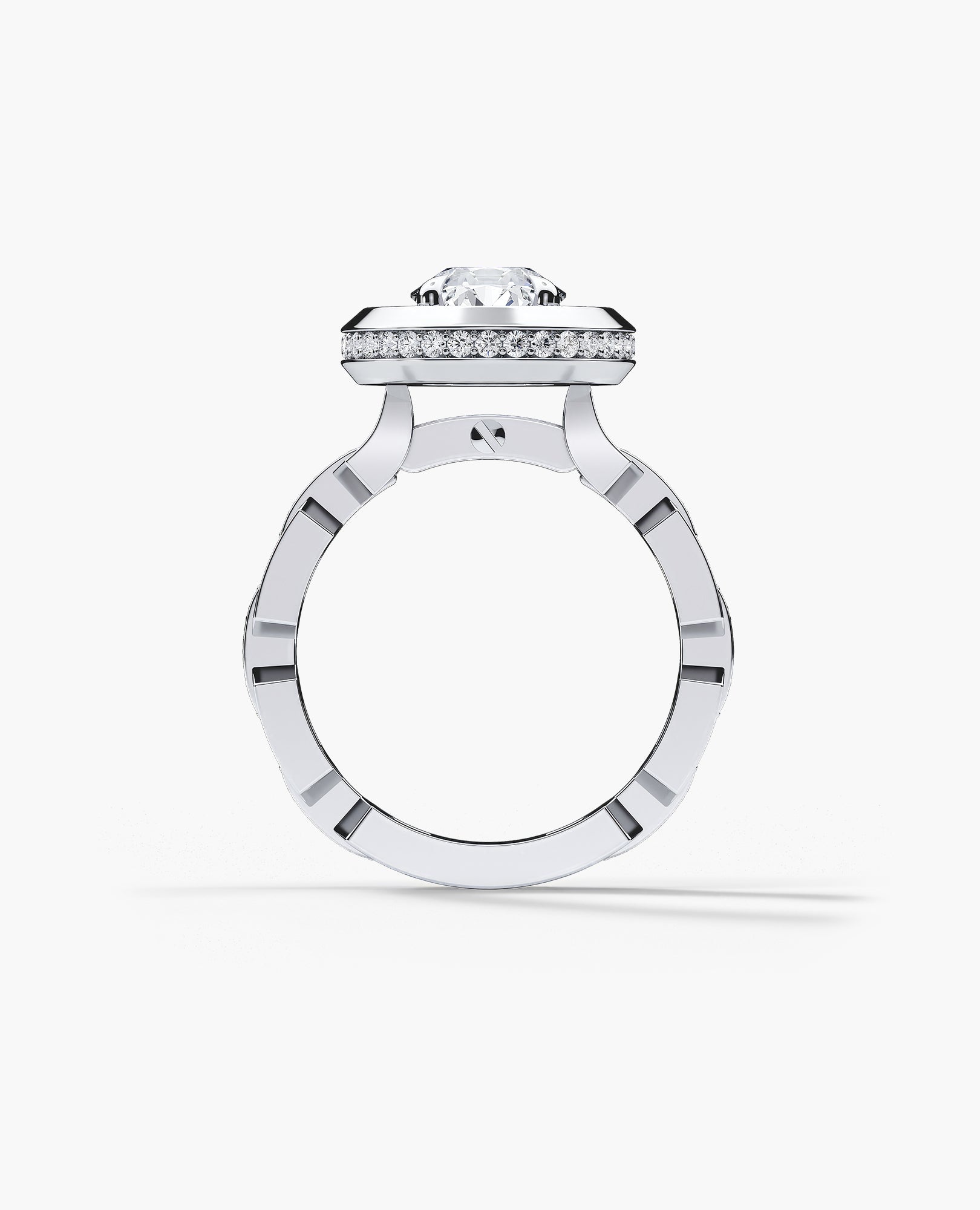 NORTHSTAR Round Cut Diamond Gold Engagement Ring