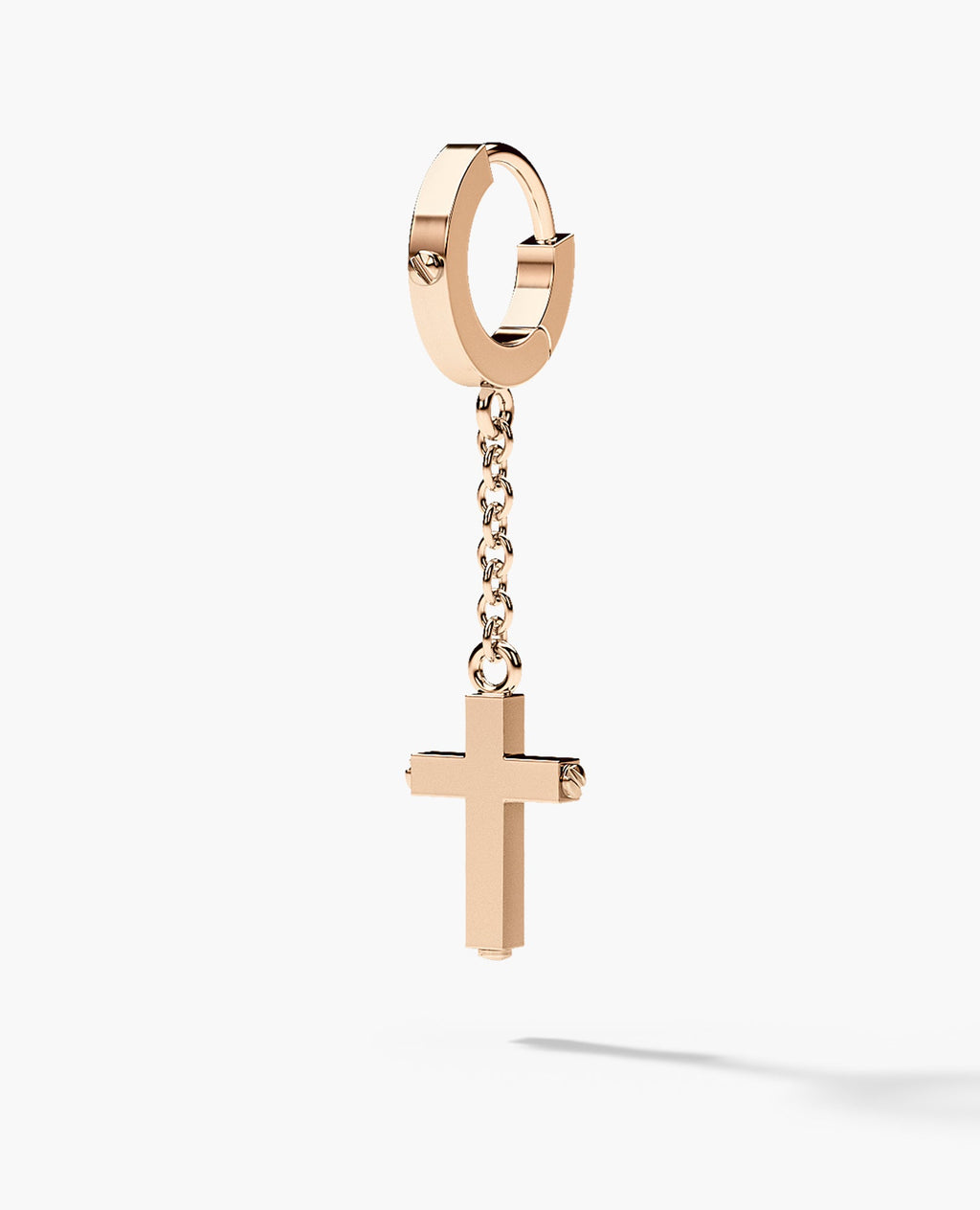 DANGLE Cross Hoop Gold Earring