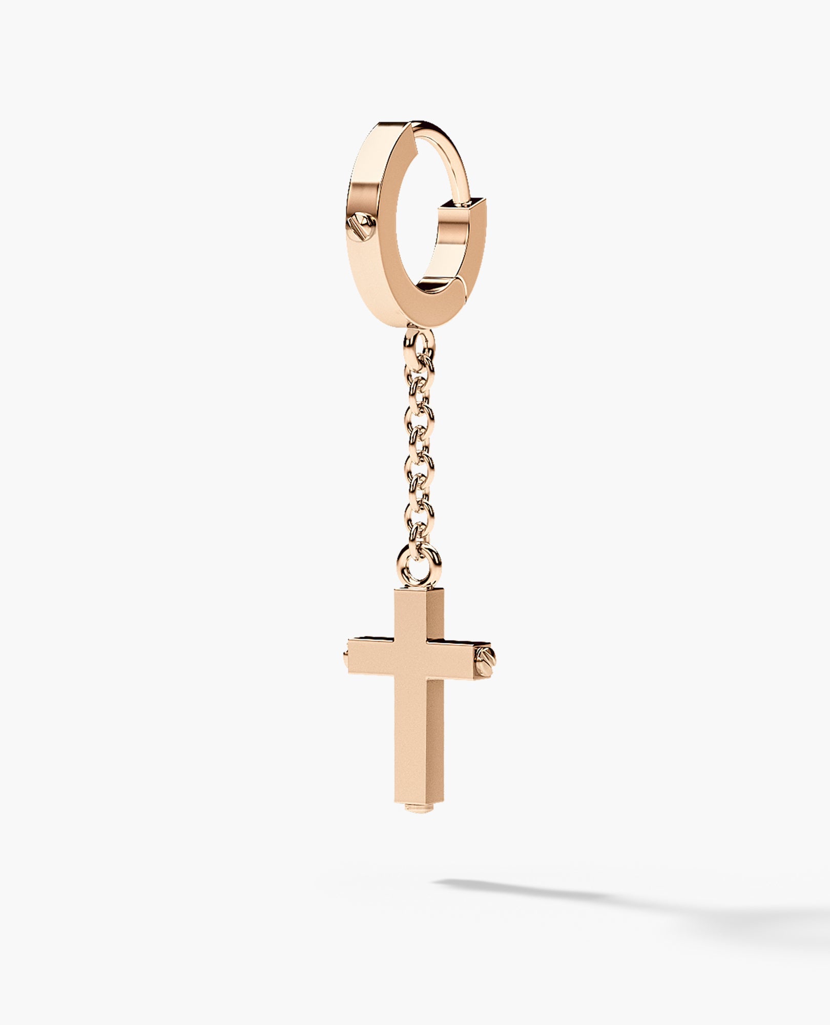 DANGLE Cross Hoop Gold Earring