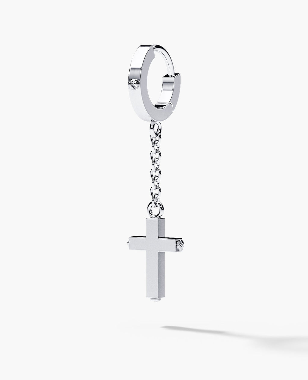 DANGLE Cross Hoop Gold Earring