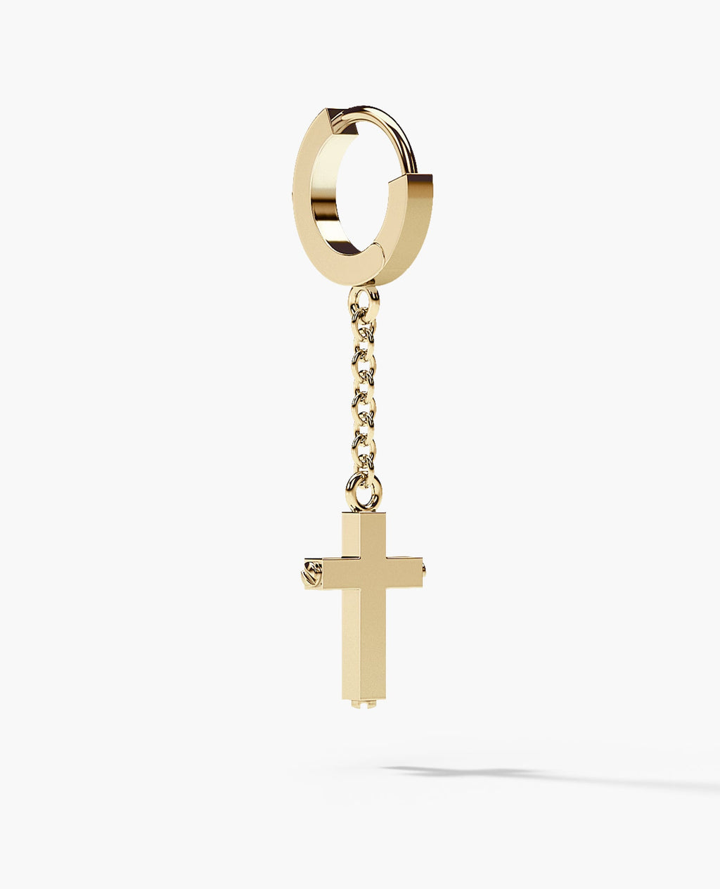 DANGLE Cross Hoop Gold Earring