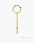 DANGLE Cross Hoop Gold Earring